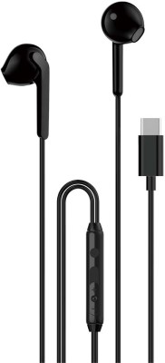 DUDAO X3C 15mm Type C in-Ear Wired Earphone with mic & in-Line control 1.2M Tanglefree Wired Headset(Black, In the Ear)