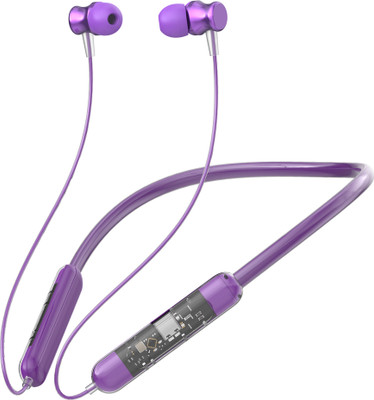 Rueqn New music lovers 4D dolby atoms hifi bass neckband for listen sounds Bluetooth Gaming(Purple, In the Ear)