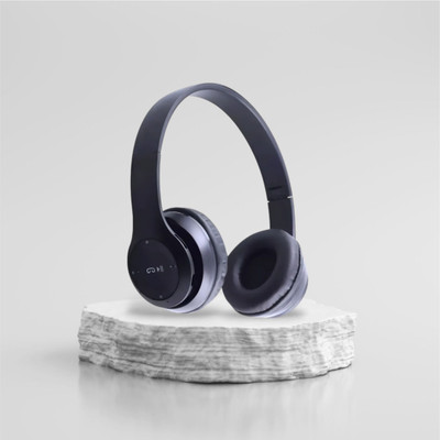 AIZINA Superior Audio Performance Headphones with Mic & Extended Power_F3 Bluetooth & Wired(Black, On the Ear)