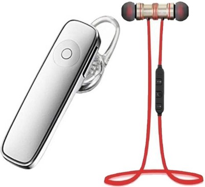 P3A Magnet Red & K1 White Bluetooth Pack of 2 Bluetooth(Red, White, True Wireless)