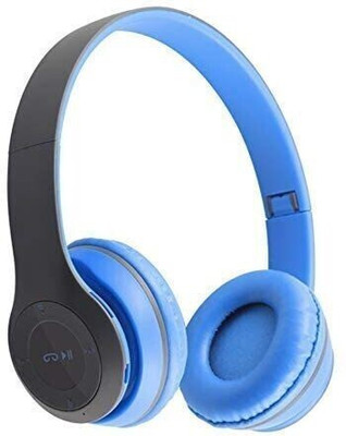 JANROCK P47 Wireless Headphone Blue Bluetooth(Blue, On the Ear)