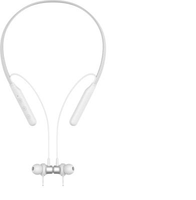 IZWI X2 Necklace 4 Fast Charge, 60hr PlayTime, Super Bass, mic ENC Bluetooth Headset(White, In the Ear)