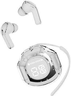 snowbudy Premium Noise Cancelling Smart Touch Controls Long Battery Life LED Display Bluetooth Gaming(White, True Wireless)