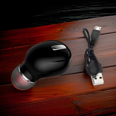 GUGGU L16_K1 Black Mini Bluetooth Single Sports Headset with Hands-free Mic Bluetooth Headset(Black, In the Ear)