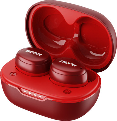 DEFY GravityX with 20 Hours Playback, ENC Technology & Beast Mode Bluetooth(Ruby Red, In the Ear)