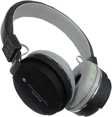 RECTITUDE Bluetooth Wireless SH12 Headphone for Mobile with Mic, FM and SD Card Slot Bluetooth & Wired(Black, On the Ear)