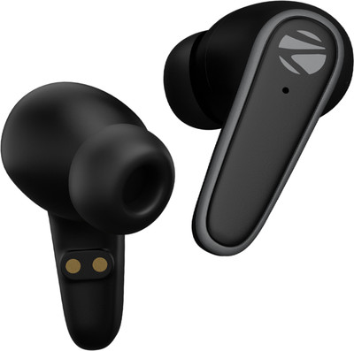 ZEBRONICS Zeb- PODS 1, TWS Earbuds, ENC, ANC, Touch Controls, Voice Assistant, SplashProof Bluetooth(Black, In the Ear)