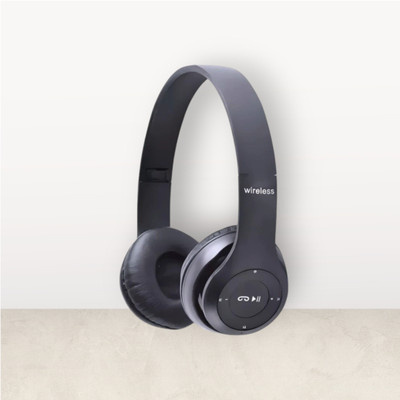 GDS Bluetooth Around-Ear Headphones for Gamers with Deep Heavy Bass_EK Bluetooth & Wired(Black, On the Ear)