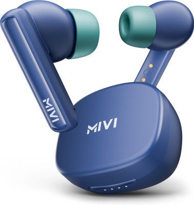 Mivi Duopods B1 (Just Launched)45Hrs Playtime, AI ENC for HD Call, Fast Charging, 5.3 Bluetooth(Blue, In the Ear)