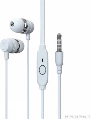 Zusix VX 03 - Fast Switching Audio Modes with 3.5mm Jack Wired Earphone Wired(White, In the Ear)