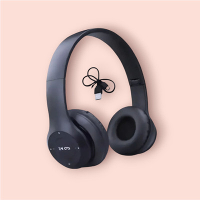 AIZINA Wireless Headphones with Aux Support and Multi-Point Connection_AL Bluetooth & Wired(Black, On the Ear)