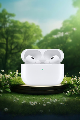 BeatFlow Airpox Pro 2 (2nd generation) Y25 wireless with anc (USB-C) Bluetooth(White, In the Ear)
