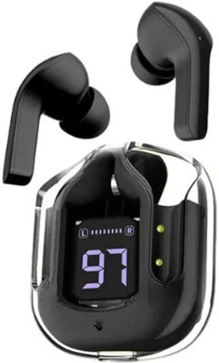 TECHMAZE T6 Ultra Pods Bluetooth Earbuds with Display, Transparent Design,Fast Charging Bluetooth(Green, True Wireless)