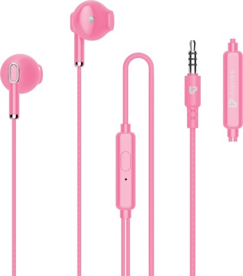 Ultraprolink Pastels UM1130 Noise Isolation Hands free Earphones with Mic Wired Headset(Pink, In the Ear)