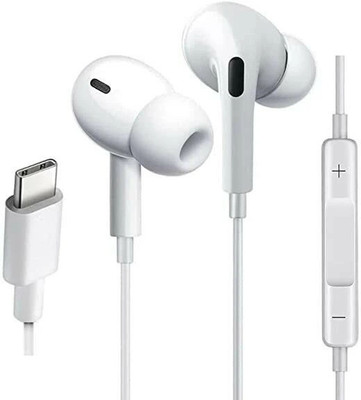 X88 Pro Type C Earphone With Mic Headset |With volume Control Wired Earphone With Mic Wired(White, In the Ear)