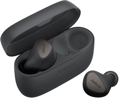 Jabra Elite 4 with Active Noise Cancellation, Multipoint, 4-mic call technology Bluetooth Headset(Dark Grey, In the Ear)