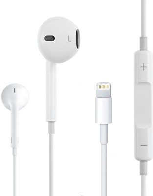 LELISU Wired Headphon For iPhone 11 12 13 Pro Max Mini Clear Voice & High Bass Earphone Wired Headset(White, In the Ear)
