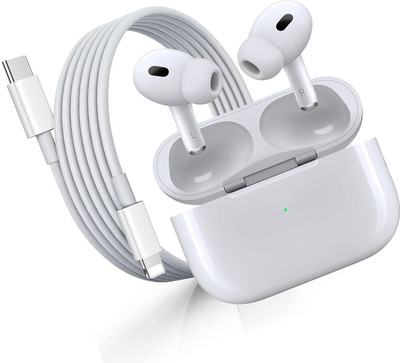 Smartbeats SmartPods EarbudsPro2 TWS with Cable Charging Case for Smartphone SmartTV Laptop Bluetooth(White, True Wireless)