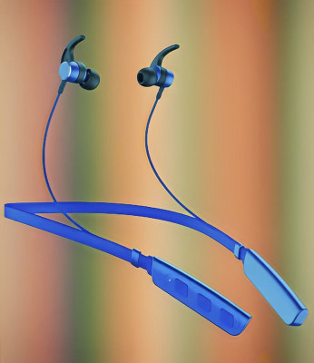 GPQ STORE Rokerz 235 Pro Wireless Bluetooth Neckband(B.0.404 Bluetooth(Blue, In the Ear)