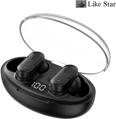 TECHNUV S460 ANC High Quality Pure Sound, IPX5 Touch, Mini Wireless 5.3 Cordless Headset Bluetooth(Black, In-Earphone Car Headphones With Mic Powerful Sound, In the Ear)