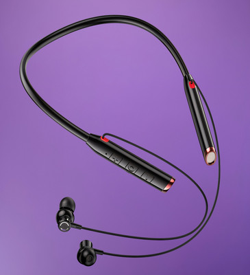 RjGuru N80 Vibration Alert 48 Hours Playtime Cancellation Waterproof Neckband G8 Bluetooth(Black, In the Ear)