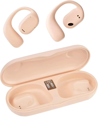 COREGENIX JS270 OWS Bluetooth TWS Earbuds with ENC & Premium Design, 30hrs of Playtime Bluetooth(Light Yellow (Cream), True Wireless)