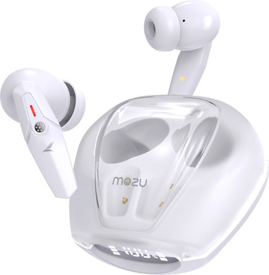 Mozu Flexibuds X Pro With ,40ms Super Low Latency,60 Hours Playback,EQ Mode Bluetooth Gaming(White, In the Ear)