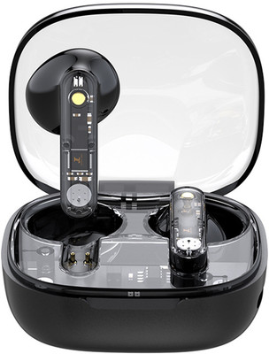 MOBIZAC 8D Sound Quality Transparent Wireless ENC Earbuds BT V5.3 Bluetooth(Black, True Wireless)