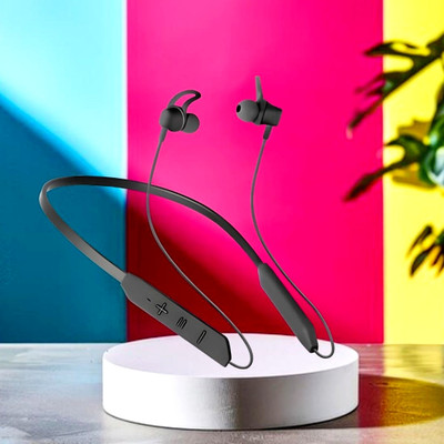 Clairbell BT Max Bluetooth Neckband Lightweight, Wireless Noise Cancellation with Mic M430 Bluetooth(Black, In the Ear)