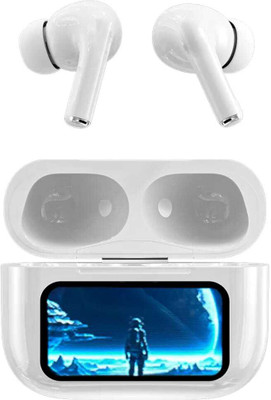 TOUCH 18 Earbods LCD Smart Touch Screen Bluetooth Display Bluetooth(White, In the Ear)