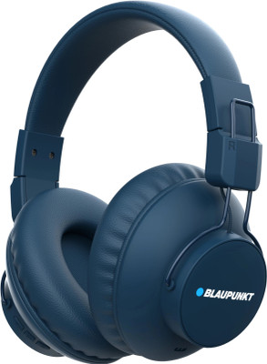 Blaupunkt BH41 Wireless Headphones I Long PlaytimeI 40MM Drivers I Foldable I Built in Mic Bluetooth(Blue, On the Ear)