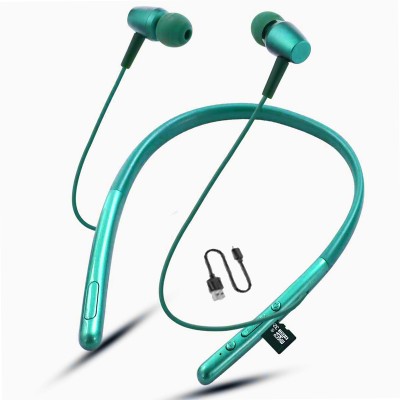 Qeikim Neckband bt5.0 best bluetooth sport headphones bluetooth wireless Bluetooth Headset(LITE GREEN, In the Ear)