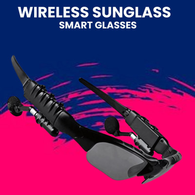 GUGGU Sunglass with (Bluetooth Earbuds) Music and bluetooth headset and micY75 Bluetooth(Black, On the Ear)