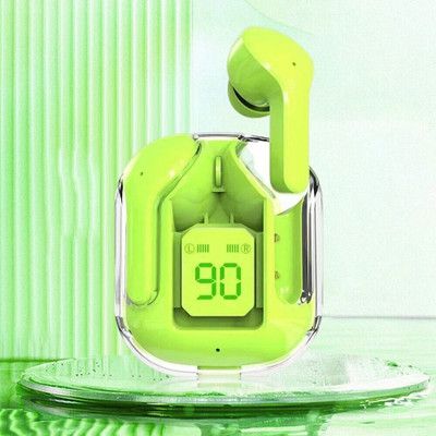 Viksenterprise Ultrapods TWS Bluetooth Earbuds with Touch Control and Cool Transparent Design Bluetooth(Green, In the Ear)