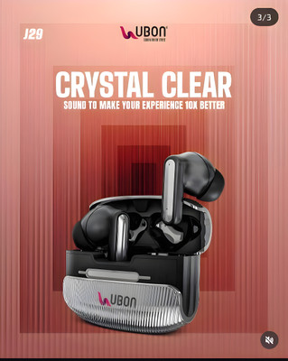 EARBASS UBON PRO MAX J29 Ultra Low Latency, Quad Mic ENC, IPX5, Fast Charging. Bluetooth(Blue, Gold, True Wireless)