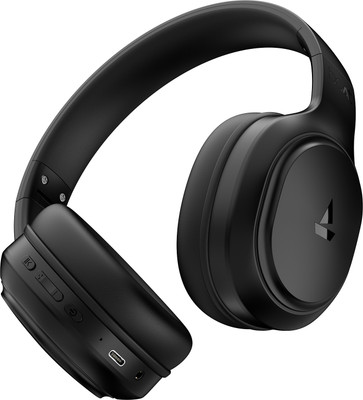 boAt Rockerz 430 w/ Beast Mode(40ms Low Latency),40HRS Playback & 40MM Drivers Bluetooth(Black Sabre, On the Ear)