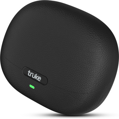 truke Aura Pro earbuds w/ 60H Battery, Leather finish Case, Dual Pairing, 13mm Drivers Bluetooth(Midnight Black, True Wireless)