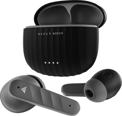 Boult X45 with Quad Mic ENC, 40H Playtime, 45ms Ultra Low Latency, Made In India, 5.3 Bluetooth Headset(X_Black, True Wireless)