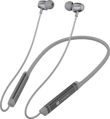 Portronics Harmonics Z9 Bluetooth Neckband With Mic,40Hrs Playtime,Metal Finish,BT 5.3V Bluetooth(Silver, In the Ear)