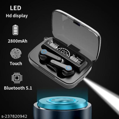 GUGGU TWS_M19_Buds 5.1 Earbuds with 280H Playtime, Headphones with Power Bank_B54 Bluetooth without Mic(Black, In the Ear)