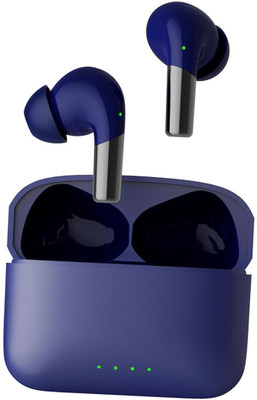 WEROX Smart Voice Assistant Earbuds Active Noise Cancellation Fast Charging Earbuds Bluetooth Gaming(Blue, True Wireless)