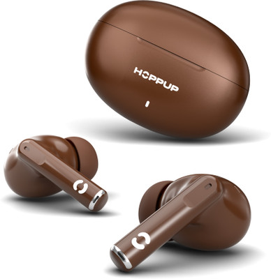 HOPPUP AirDoze S40 Earbuds with 13MM Drivers, 40H Playtime, Rage Mode,ENC & Type-C Bluetooth(Chocolate Brown, True Wireless)