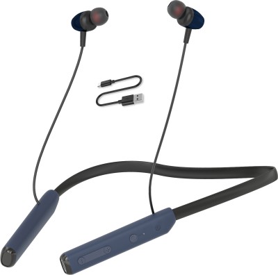 IZWI bluetooth earphones wireless headphone sport neckband neck-hanging Bluetooth Headset(Blue, In the Ear)