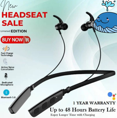 GPQ STORE Rokerz 235 Pro Wireless Bluetooth Neckband(0.19 Bluetooth(Black, In the Ear)