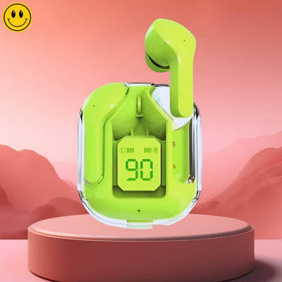 GUGGU Max UltraPods Wireless Earbuds, Transparent Charging Case & Seep Bass SoundN300 Bluetooth(Multicolor, True Wireless)