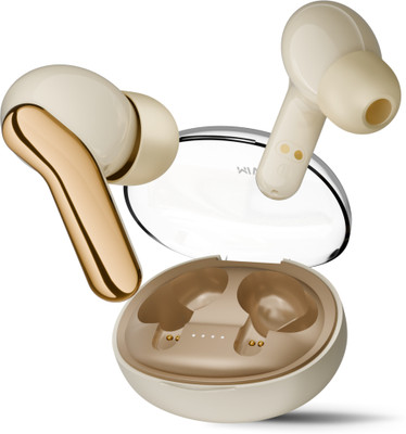 Mivi Duopods Infinity [New Launch], 3D Sound, 70 H, AI-ENC, Game Mode & Voice Assist Bluetooth(Dune Beige, True Wireless)