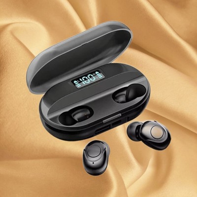 SACRO H86_T2 Wireless Earbuds with Bluetooth 5.0 & Digital Display Bluetooth Headset(Black, In the Ear)