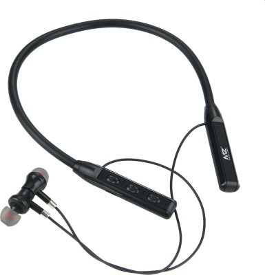 MZ NB111 (Wireless Bluetooth Headphone) Magnetic Neckband 250h standby 200mAh Bluetooth Headset(Black, In the Ear)