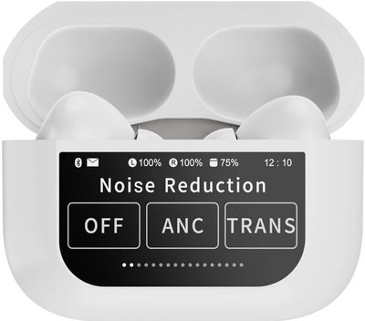 SCUBEL touch screen earbuds with inbuilt anc/enc Bluetooth & Wired(White, In the Ear)