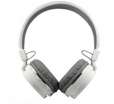 MECKWELL SH-12 WIRELESS BLUETOOTH HEADPHONE with Mic Bluetooth(White, On the Ear)
